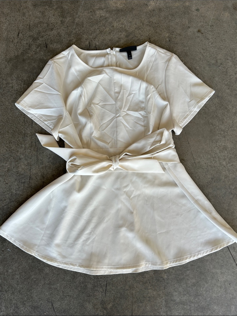 Lane Bryant Short Sleeve Tie-Waist Peplum Top